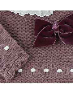 Conjunto chaqueta y braguita , moda infantil al por mayor, Dulce de Fresa colección invierno 2025, ropa bebé al por mayor 2
