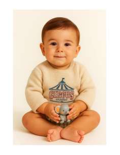 Baby Bloomer Set Cream “Mistral” 100% Cotton | Calamaro Winter 2025 - Wholesale