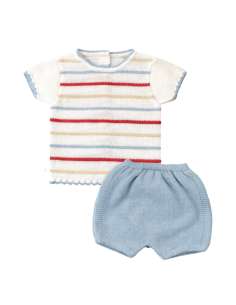 Conjunto de bebé blanco gris en hilo – Diverchic Invierno 2025 | Venta al por mayor 2