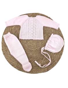 Conjunto Bebé Perlé 3 Piezas Celeste Modelo 3414 – Casita de Pepito