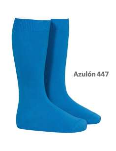 Basic Plain Knit Knee-High Socks in Baby Blue – Cóndor