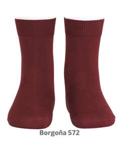 Plain Socks 20194 Burgundy 572 Cóndor | Wholesale T-Exporta